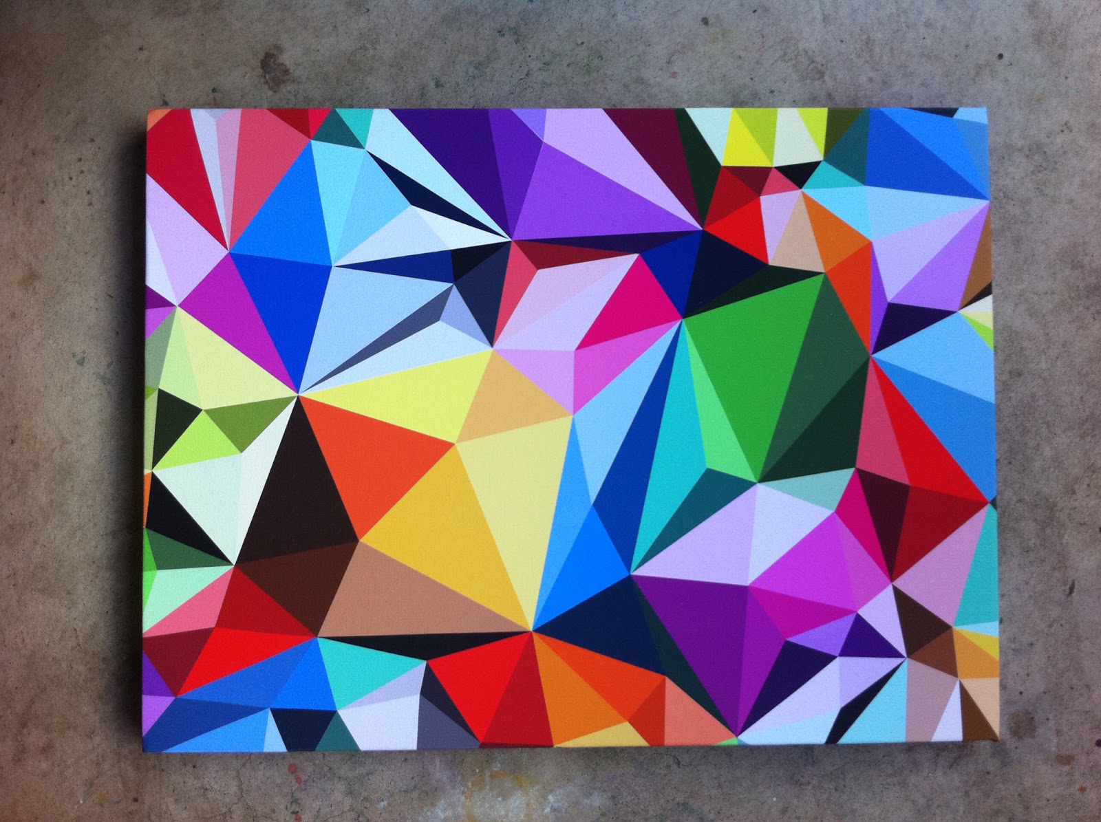 Картина абстракция треугольники